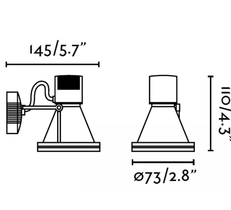 Projecteur, PROJECT, gris anthtacite, H19cm - FARO
