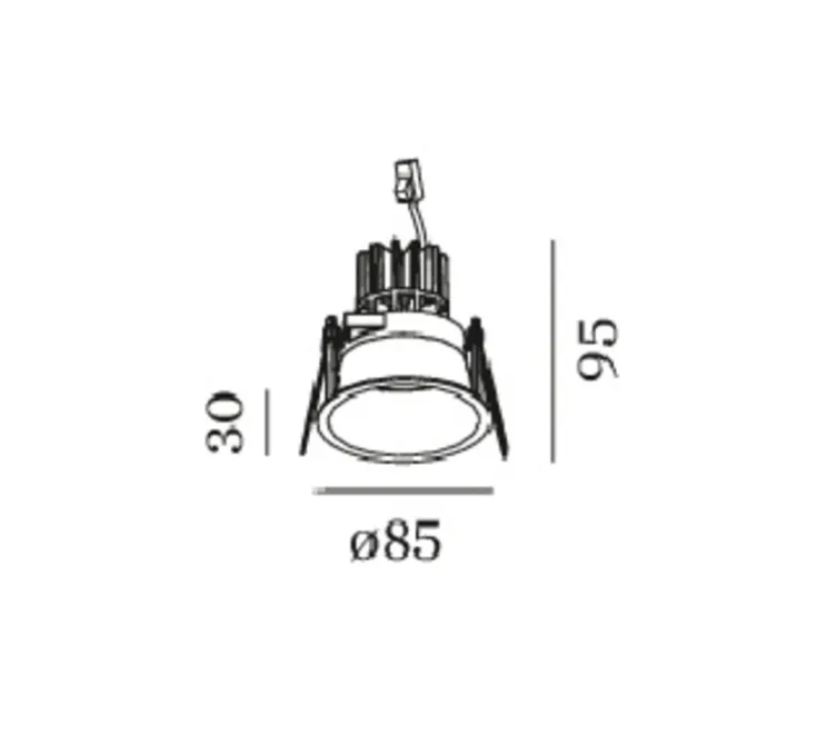 Spot , Deeper 1.0, LED, blanc ,3000k, 450lm, Ø8,5cm, H9.5cm - Wever&Ducré