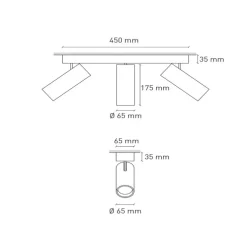 Spot, Argia Maxi, blanc, L45cm, H21cm - Plato Design