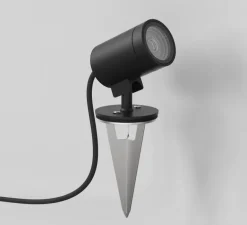 Spot, Bayville Spike, noir texturé, IP65, LED, 3000K, 467lm, L7cm, H9,4cm - Astro Lighting