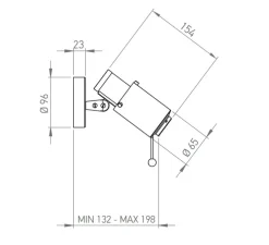 Spot, Biny Spot, LED, noir, avec interrupteur, 2700K, 450lm, L6,5cm, H15,4cm - Dcw editions
