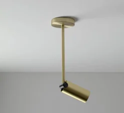 Spot, Calée XL, laiton satiné, graphite satiné, LED, 2700k, 700lm, L11cm, H25cm - CVL