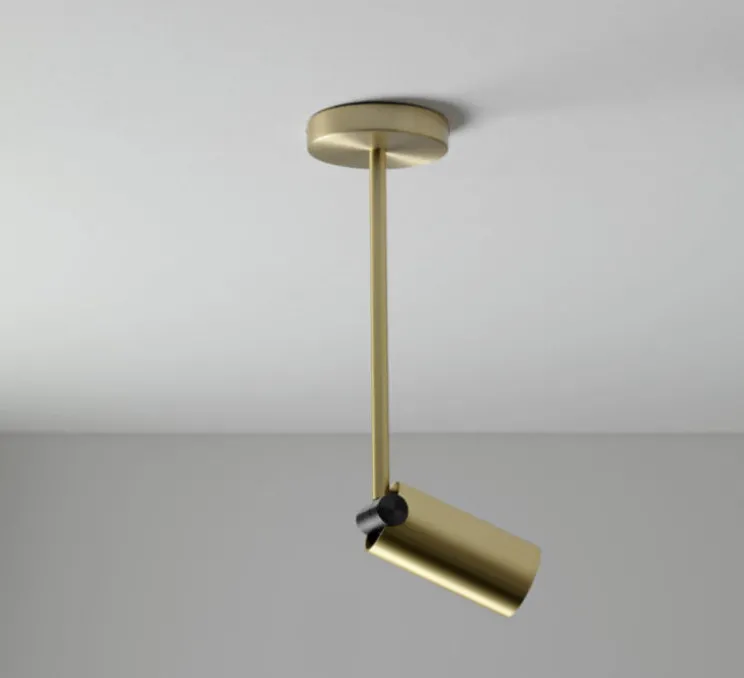 Spot, Calée XL, laiton satiné, graphite satiné, LED, 2700k, 700lm, L11cm, H25cm - CVL
