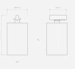 Spot, Can 100 Track, noir, LED, dim, 3000K, 2048 lm, Ø9,7cm, H20,7cm - Astro