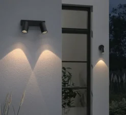 Spot, Dartmouth Twin, noir, IP44, L23,1cm, H12,7cm - Astro