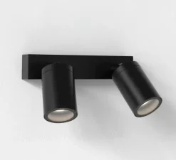 Spot, Dartmouth Twin, noir, IP44, L23,1cm, H12,7cm - Astro