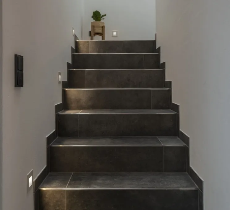 Spot de marche encastrable, Mobala, blanc, LED, 3000K, 14lm, L9cm, H9cm - Slv