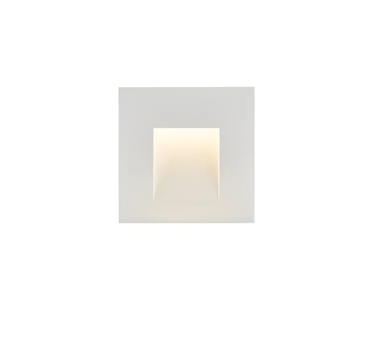 Spot de marche encastrable, Mobala, blanc, LED, 3000K, 14lm, L9cm, H9cm - Slv