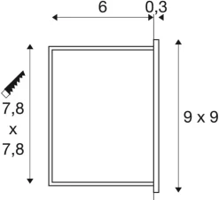 Spot de marche encastrable, Mobala, blanc, LED, 3000K, 14lm, L9cm, H9cm - Slv