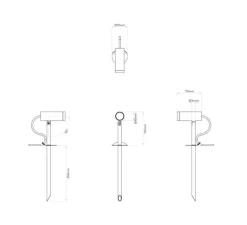 Spot, d’extérieur, Myos, à piquer, noir texturé, IP65, LED, dim, 3000K, 312 lm, Ø4cm, H15cm - Astro