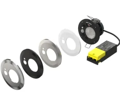 Spot détecteur, Draco pro, blanc, IP65, LED, 3000K ou 4000k, 655-710lm, Ø6,75cm, H5,26cm - Solum