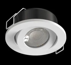 Spot encastrable, Coma, blanc, collerette ronde et carrée, IP65, LED, dim, 2700-4000K, 635-725 lm, Ø8,95cm, H4,1cm - Solum