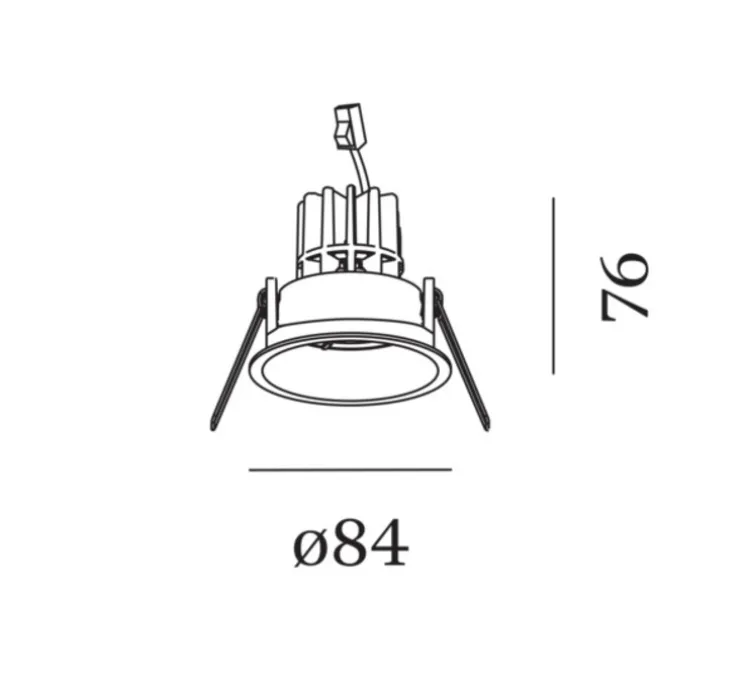 Spot encastrable, Deep 1.0 LED, argent, LED, 2700K, 525/705lm, Ø8,4cm, H7,6cm - Wever&Ducré
