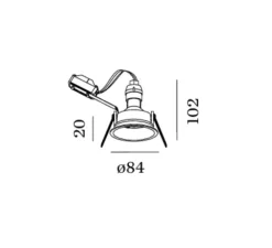 Spot encastrable, Deep, 1.0 PAR16, GU10, noir, Ø8,4cm, H10,8cm - Wever&Ducré