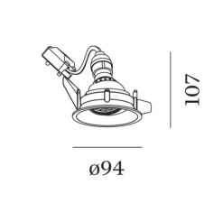 Spot encastrable, Deep Adjust PAR16, blanc, Ø9,4cm, H10,2cm - Wever&Ducré