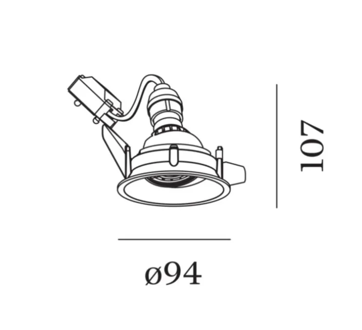 Spot encastrable, Deep Adjust PAR16, blanc, Ø9,4cm, H10,2cm - Wever&Ducré