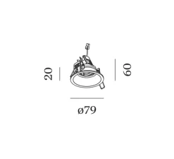Spot encastrable, Deep Adjust Petit, bronze, LED, 2700K, 540lm, Ø7,9cm, H6,0cm - Wever&Ducré