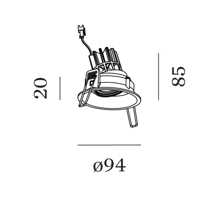 Spot encastrable, Deep Adjust 1.0 LED, or, LED, 2700K, 530/710lm, Ø9,4cm, H8,5cm - Wever&Ducré