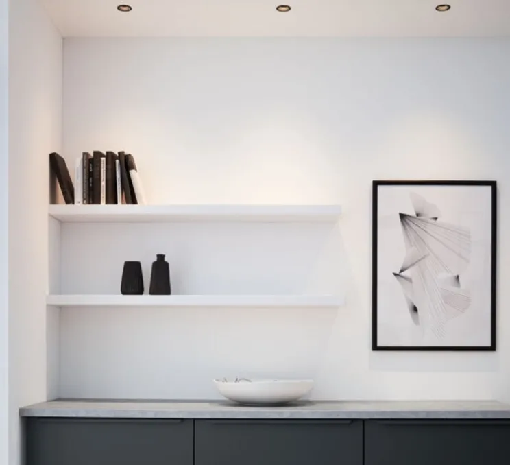 Spot encastrable, Deep Bijou 1.0, noir, LED, 3000K, 350lm, Ø5,6cm, H5,0cm - Wever&Ducré