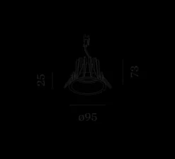 Spot encastrable, Deep IP65 1.0 LED, noir, IP65, LED, 2700K, 375/575lm, Ø9,5cm, H7,3cm - Wever&Ducré