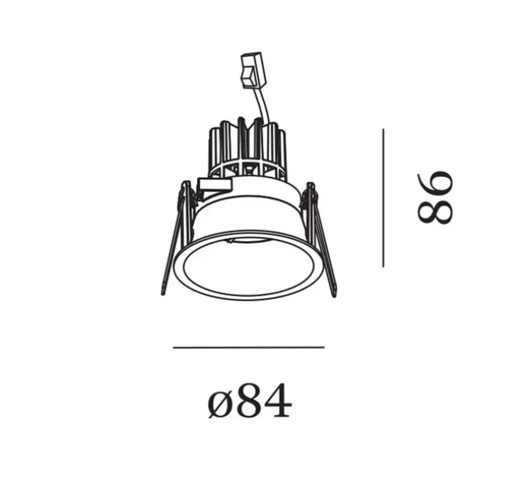 Spot encastrable, Deeper 1.0, blanc mat, LED, dim, 2000-3000K, 385 lm, Ø8,4cm, H8,6cm - Wever&Ducré
