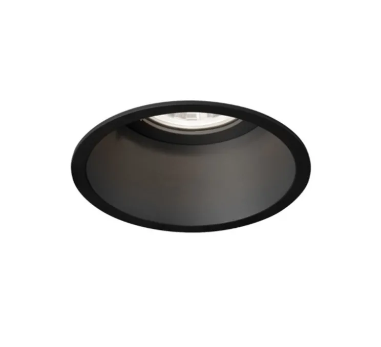Spot encastrable, Deeper 1.0, noir mat, IP44, LED, dim, 3000K, 480 à 645 lm, Ø8,4cm, H9cm - Wever&Ducré
