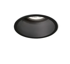 Spot encastrable, Deeper IP44 1.0 LED, noir, LED, 3000K, 420/565lm, Ø8,4cm, H9,5cm - Wever & Ducré