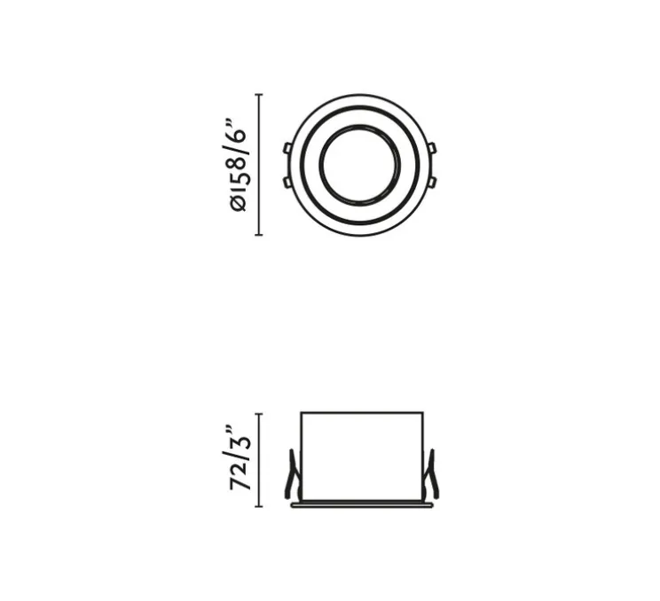 Spot encastrable, Dop, 33W, blanc, IP54, LED, 2700K, 2565 lm, Ø15,8cm, H7,2cm - Faro