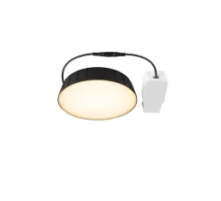 Spot encastrable, Downlight V 200, noir, IP54, LED, 3000/4000K, 2490 lm, Ø17,1cm, H3,9cm - SLV