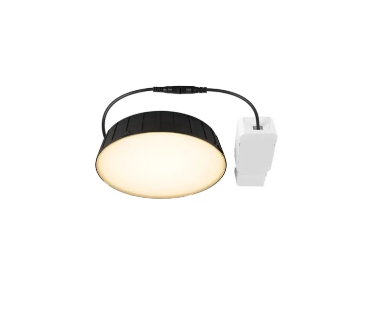 Spot encastrable, Downlight V 200, noir, IP54, LED, 3000/4000K, 2490 lm, Ø17,1cm, H3,9cm - SLV
