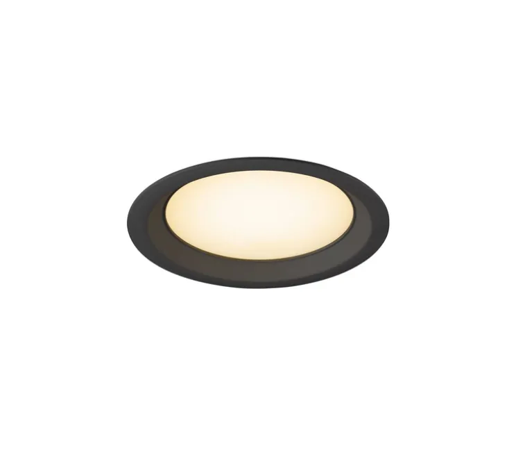 Spot encastrable, Downlight V 200, noir, IP54, LED, 3000/4000K, 2490 lm, Ø17,1cm, H3,9cm - SLV