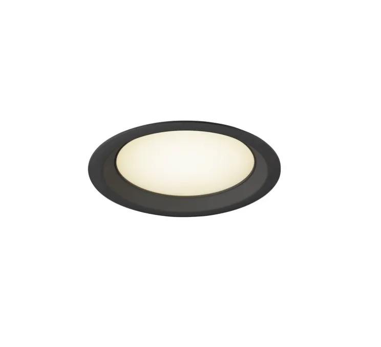 Spot encastrable, Downlight V 200, noir, IP54, LED, 3000/4000K, 2490 lm, Ø17,1cm, H3,9cm - SLV