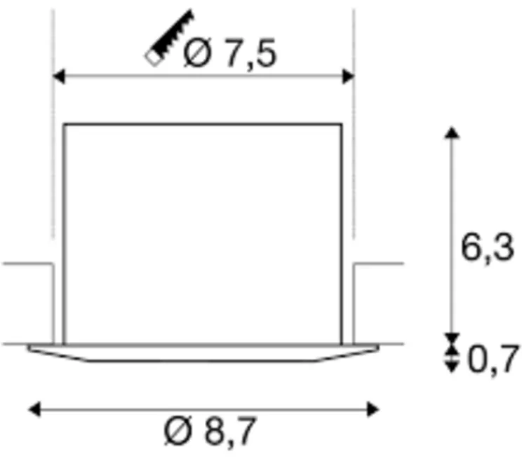 Spot encastrable, EASY-INSTALL QPAR51, blanc, LED, Ø8,7cm, H7cm - SLV