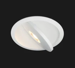 Spot encastrable, FlatLED T1 (37° Lens) Recessed, Bobbytrap springs, blanc mat, 2700K, 1335lm, Ø12cm, H6cm - Doxis