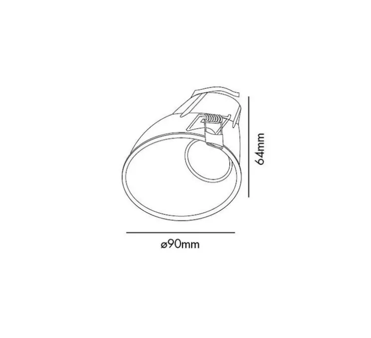 Spot encastrable, Fresh Wall Washer, blanc, Ø9cm, H6,4cm (hauteur plafond recommandée 14,5cm) - Faro