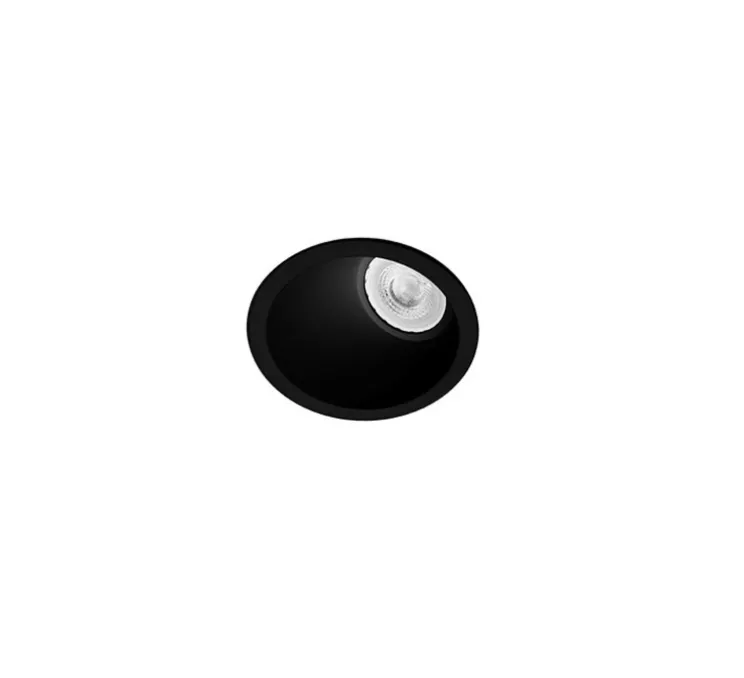Spot encastrable, Fresh Wall Washer, noir, Ø9cm, H6,4cm (hauteur plafond recommandée 14,5cm) - Faro