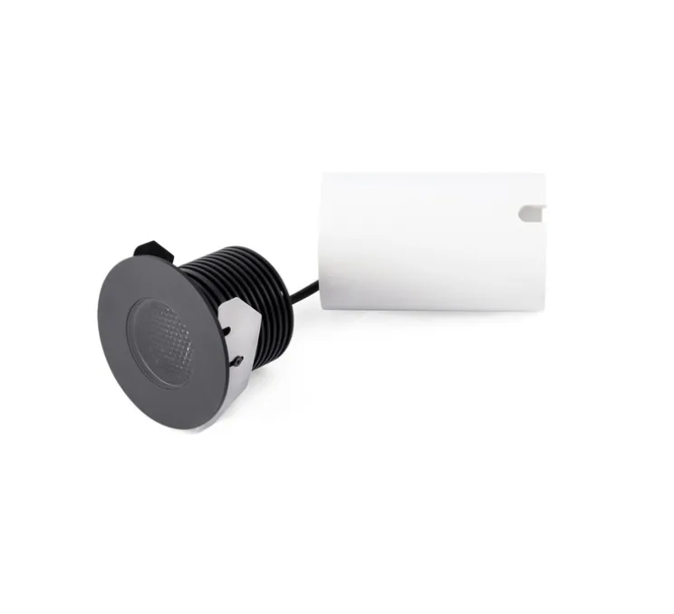 Spot encastrable, Grund 80, noir, LED, Ø10cm, H11cm, IP67, 36° - Faro