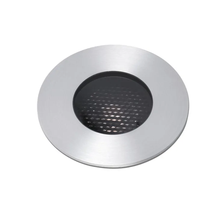 Spot encastrable, Grund, argent, LED, Ø9cm, H12,5cm, IP67, 36°- Faro