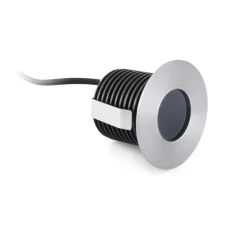 Spot encastrable, Grund, argent, LED, Ø8cm, H9,5cm, IP67, 36° - Faro