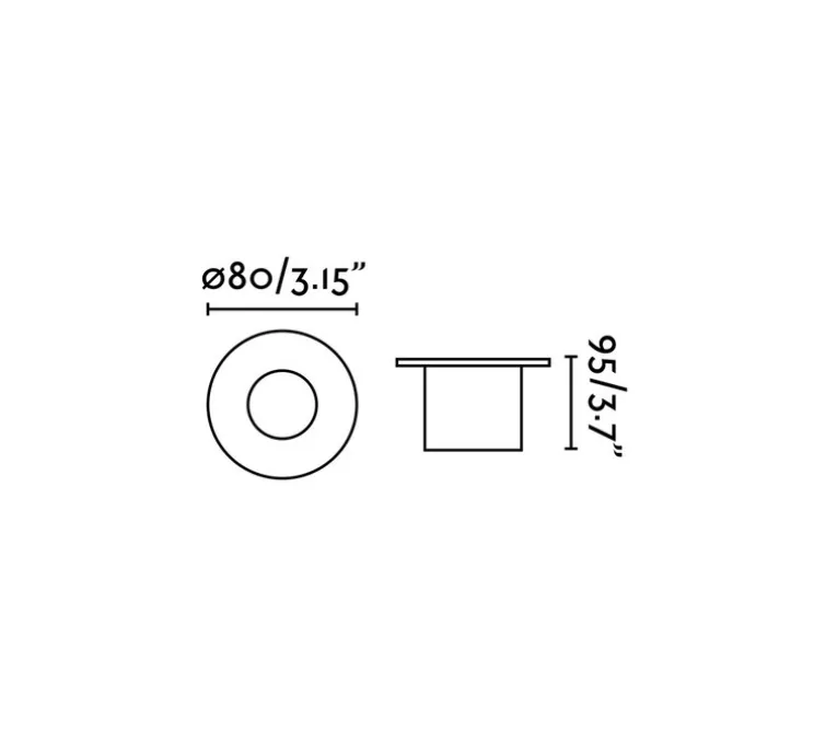 Spot encastrable, Grund, argent, LED, Ø8cm, H9,5cm, IP67, 36° - Faro