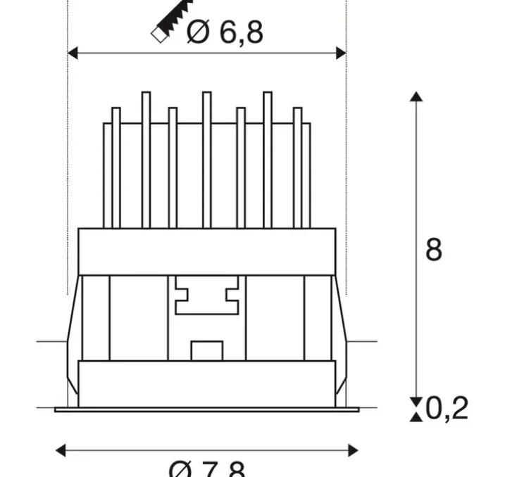 Spot encastrable, Horn Magna, blanc, LED, 3000K, 470lm, Ø7,8cm, H8,2cm - Slv