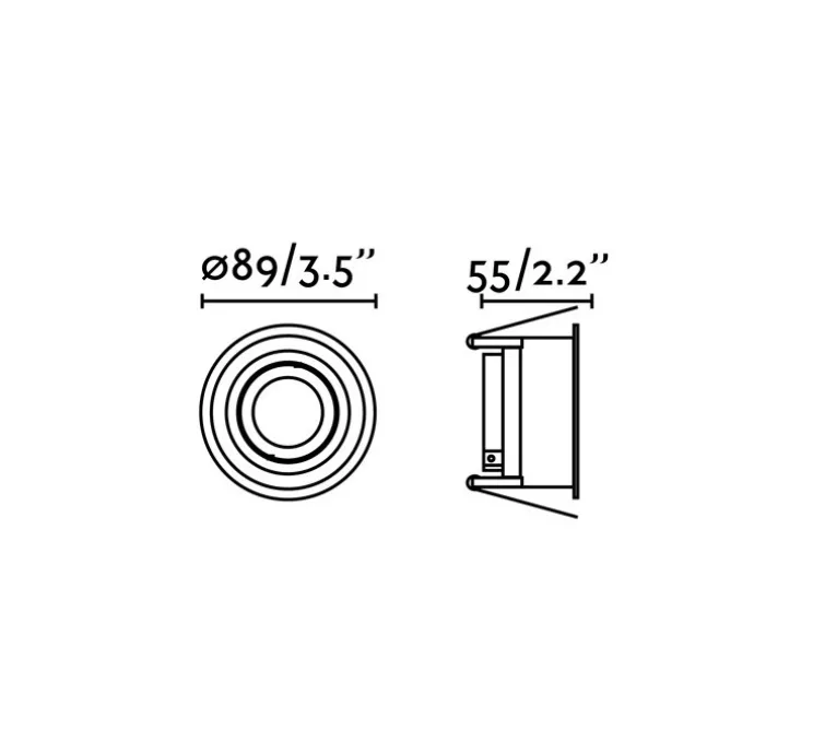 Spot encastrable, Hyde orientable, noir, Ø8,9cm, H5,5cm - Faro