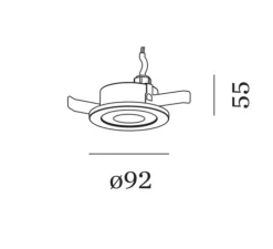 Spot encastrable, Intra 2.0, gris anthracite, IP65, LED, 3000K, 565lm, Ø9,2cm, H5,5cm - Wever&Ducré