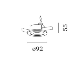 Spot encastrable, Intra 2.0, noir, IP65, LED, 3000K, 565lm, Ø9,2cm, H5,5cm - Wever&Ducré