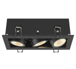 Spot encastrable, Kadux triple, noir, LED, dim, 3000K, 2350 lm, L21cm, H8,3cm - SLV