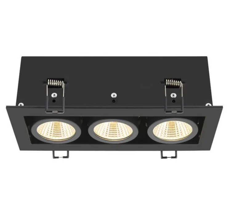 Spot encastrable, Kadux triple, noir, LED, dim, 3000K, 2350 lm, L21cm, H8,3cm - SLV