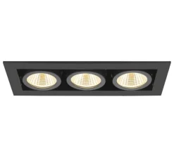 Spot encastrable, Kadux triple, noir, LED, dim, 3000K, 2350 lm, L21cm, H8,3cm - SLV