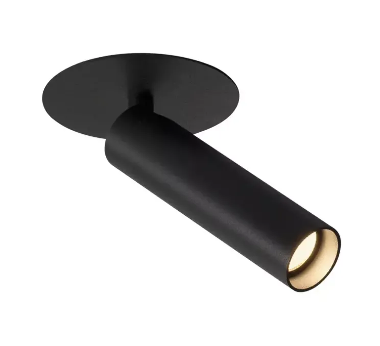 Spot encastrable, Karpo, noir et or, LED, 3000K, 450 lm, L15,2cm, H5,5cm - SLV