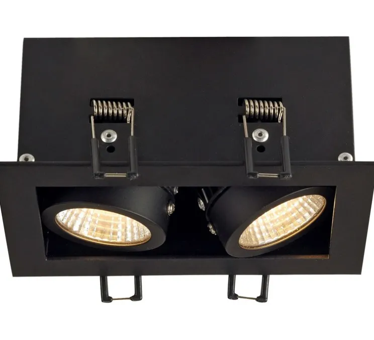 Spot encastrable, Kit Kadux, noir, LED, L9cm, H15cm - Slv