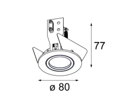 Spot encastrable, K-O, blanc, Ø8cm, H7,7cm - Modular